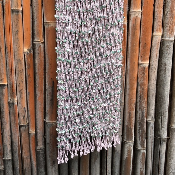 RAT & BOA Zinnia Dress *RARE* Open Crochet Knit with All-Over Sea Green Sparkles - Picture 10 of 13